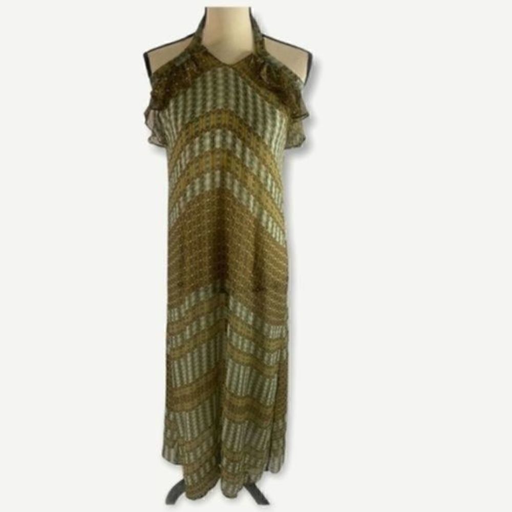 Planet Blue Life Blu Moon Halter Maxi Dress Small - Picture 7 of 11